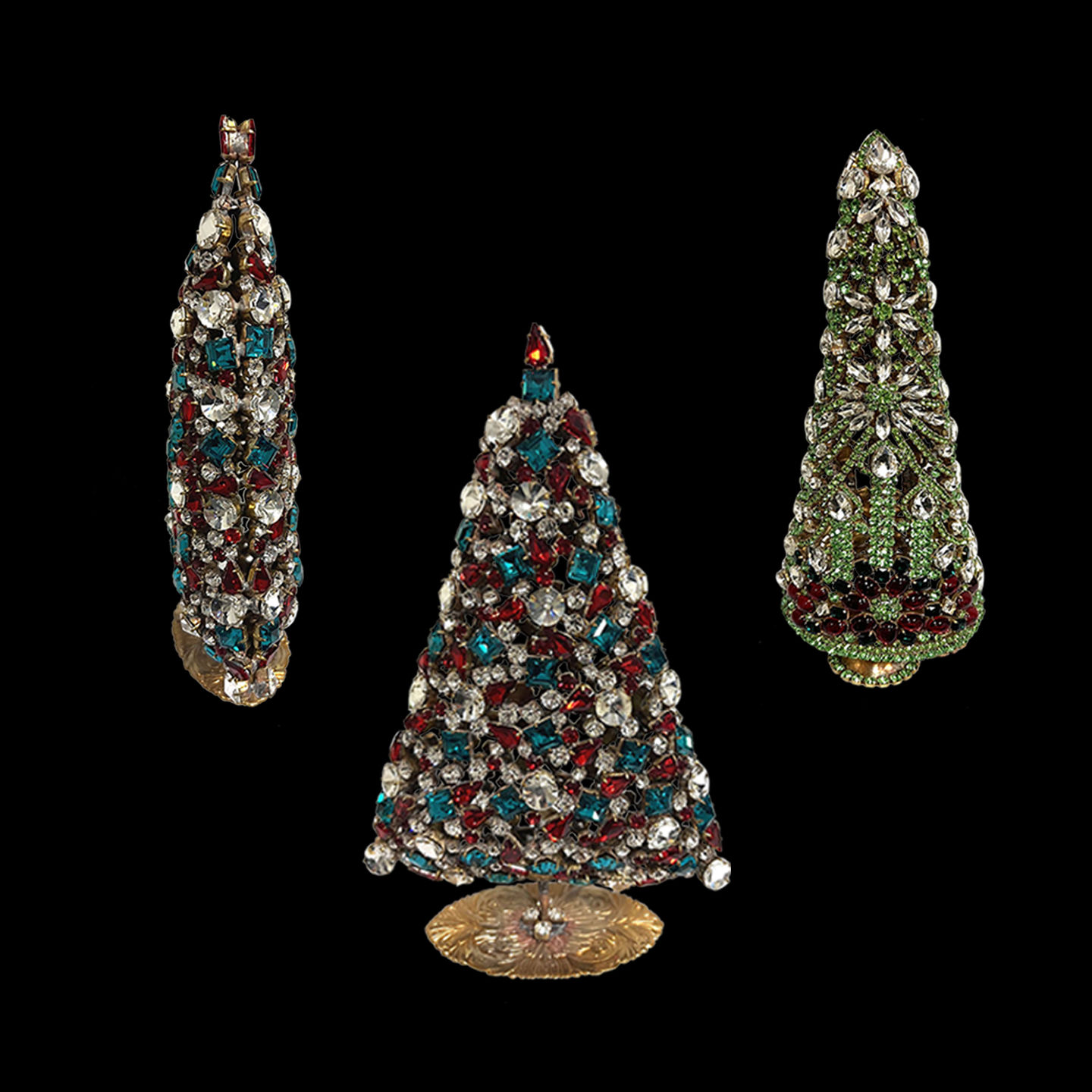 Christmas trees - 3D brooch stands David Husár Bijoux - HUSAR.D Jablonec nad Nisou Czech Republic